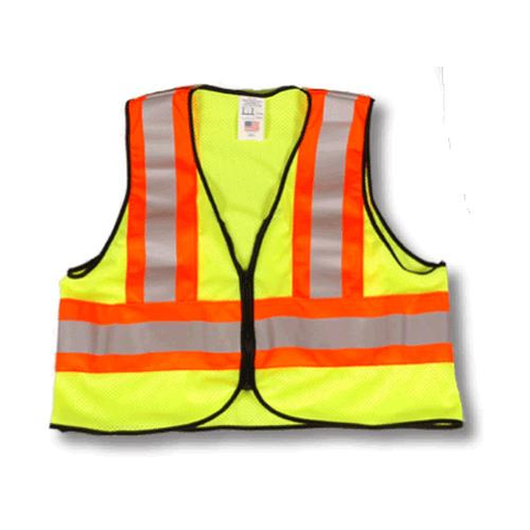 Class 2 Lime Mesh 4-1-2" O-S-O Reflective Vest