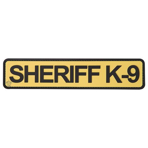 5ive Star - Morale Patch, Sheriff K-9, Gold-Black 1 3-4 x 8