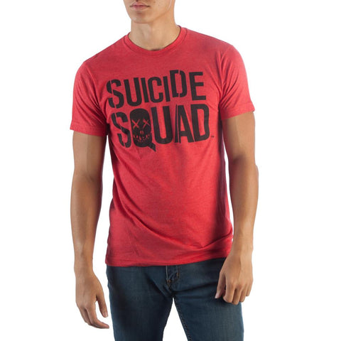 Suicide Squad Logo Red Heather T-Shirt