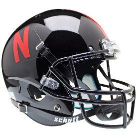 Nebraska Cornhuskers Full XP Replica Football Helmet Schutt <B>Black</B>