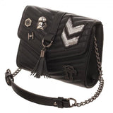 Dark Side Quilted Crossbody Bag with Tassel