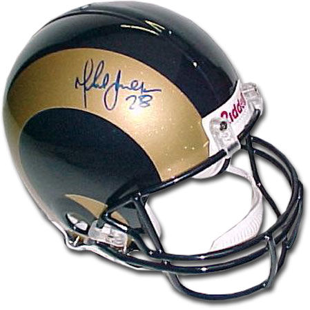 Marshall Faulk Rams Autographed Full Authentic Helmet