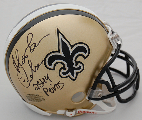 Morten Anderson New Orleans Saints Autographed Mini Helmet