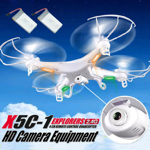 Mini Drone with camera HD X5C-1 2.4GHz 4CH 6 Axis RC Quadcopter Drone RTF With HD Camera + 2PC Battery