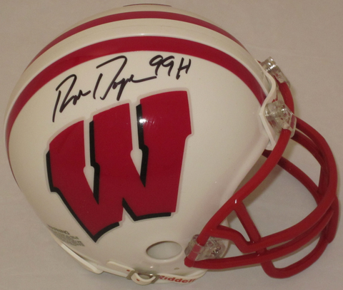 Ron Dayne Wisconsin Badgers Autographed Mini Helmet