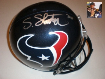 Steve Slaton Houston Texans Autographed Full Size Replica Helmet
