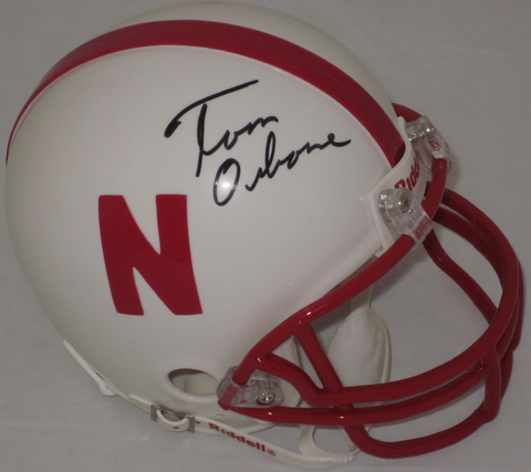 Tom Osborne Nebraska Cornhuskers Autographed Mini Helmet